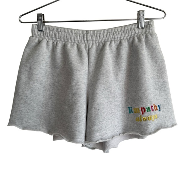 Mayfair Group Gray 'Empathy Always' Sweat Shorts, Size S/M - Picture 1 of 5
